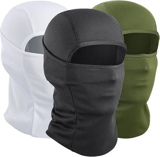AXBXCX 3 Pack Balaclava Ski Mask - Breathable UV Protection Face Cove for Motorcycle, Football, Cycling, Outdoor Sports