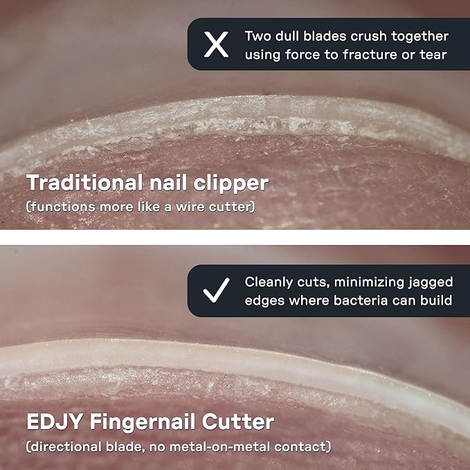 EDJY Fingernail Cutter - Precision Stainless Steel Nail Cutter for Fingernails | Sharp Blade, Ergonomic Design, Durable & Rust-Resistant | Ideal for Men and Women | Navy | 2-Pack