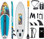 10’6’’ Portable Inflatable Stand Up Paddle Board (SUP) for Adults and Youth with Non-Slip Deck – Complete Accessories Kit, Perfect for Fishing, Yoga, Fitness & Family Fun