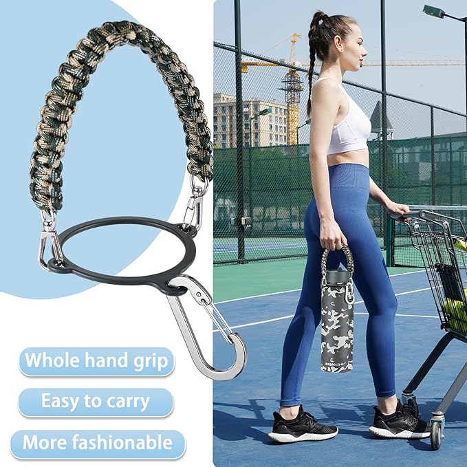 KXIAOCHEN Insulated Water Bottle, Stainless Steel Water Bottle, 2 Lids (Straw and Handle Lid),Wide Mouth Metal Water Bottles Keep Hot and Cold, Double Walled, Thermo Mug, Metal Canteen