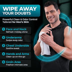 After Gym Body Wipes for Men (4pk) - 200 XL No Rinse Shower Wipes + 16 Travel Bath Sheets - 9"x12" - Mens Deodorant Disposable Washcloths for Bathing, Camping Essentials, Survival Gear and Supplies