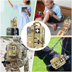 Medical Molle Pouch Tactical - 1000D Nylon First Aid Pouch, Big Capacity EMT Pouch Utility, Heavy Duty Military Grade Rip-Away Ifak Pouch for Home and Outdoor Activities（Bag Only