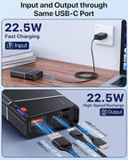 Portable Charger 20000mAh, 22.5W PD 3.0+QC 4.0 Super Fast Charging Power Bank, Cooler Aerospace Metal Case for iPhone 17 16 15 14, 13 Android, iPad, Samsung Google Tablet & More, Travel Essential