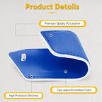 Travelambo Luggage Tags for Suitcases Faux Leather Privacy Protection 6 Pack Bag Tags Travel Accessories Essential, Fresh Blue