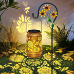 TEDOF Sunflower Hanging Solar Lanterns Outdoor Waterproof,Garden Decor Outside for Yard Patio Backyard Porch Lawn Front Tree, Mothers Day Gifts for Women Mom Grandma