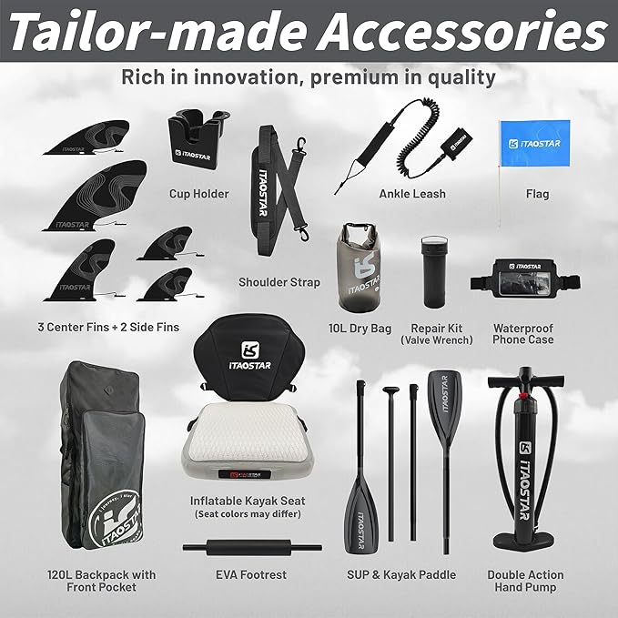 Adventure 12’×35"/39" Extra Wide Paddle Board, One-Stop Premium SUP Board Accessories, Tailored 5 Fins, Stable Inflatable Stand Up Paddle Boards for Youth/Adults of All Skill Levels