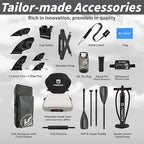 Adventure 12’×35"/39" Extra Wide Paddle Board, One-Stop Premium SUP Board Accessories, Tailored 5 Fins, Stable Inflatable Stand Up Paddle Boards for Youth/Adults of All Skill Levels