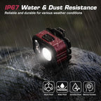 EverBrite Rechargeable LED Headlamp, Only 1.59 OZ Ultra-Light with Hat Clip, IP67 Waterproof, White/Red/Green Light, 7 Modes for Camping, Running and Backpacking-Purple