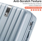 Hanke 20 Inch Carry On Luggage 22x14x9 Airline Approved Lightweight PC Hard Shell Suitcases with Wheels Travel Luggage Rolling Suitcase Travel Luggage Bag for Weekender(Gray)