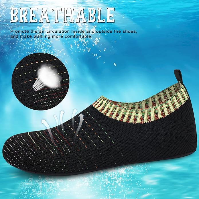 ANLUKE Womens Mens Water Shoes Barefoot Quick-Dry Aqua Socks for Beach Swim Surf Water Sport