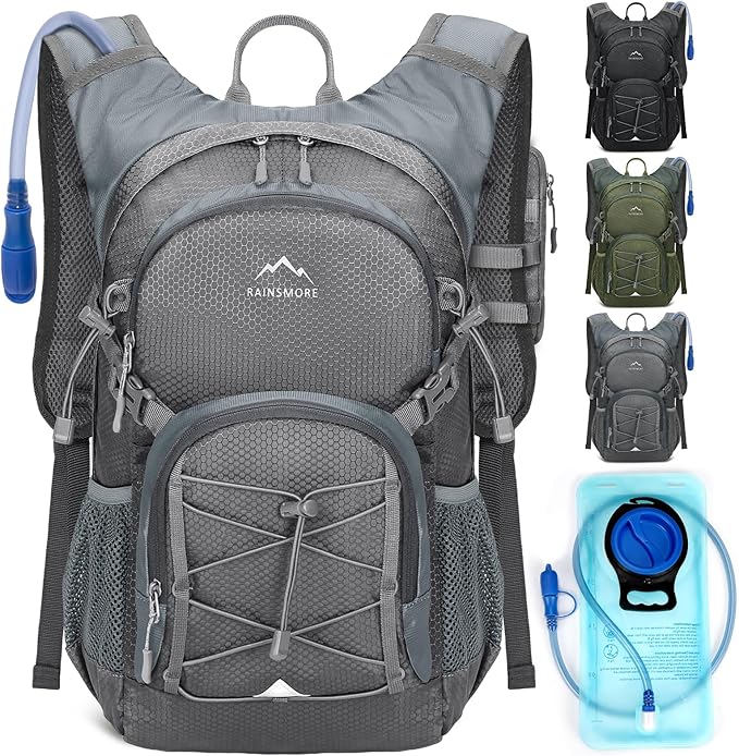 Hydration Backpack with Water Bladder, 18L Lightweight Hiking Backpack for Women&Men Small Insulated Hydration Water Pack for Hiking, Running, Cycling, Biking