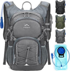 Hydration Backpack with Water Bladder, 18L Lightweight Hiking Backpack for Women&Men Small Insulated Hydration Water Pack for Hiking, Running, Cycling, Biking