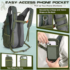 Hydration Backpack with Water Bladder, 18L Lightweight Hiking Backpack for Women&Men Small Insulated Hydration Water Pack for Hiking, Running, Cycling, Biking