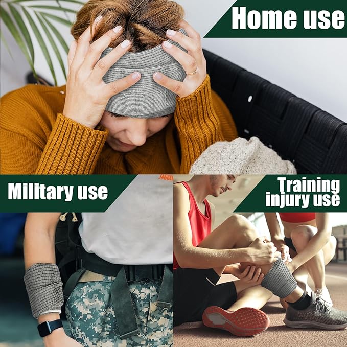 Israeli Style Emergency Bandage Version A - 6 Inch, Sterile Vacuum Sealed - Combat Tactical First Aid Kit IFAK Supplies - Compression Trauma Wound Dressing, 2 Count