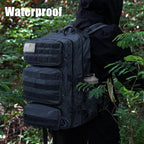 Military Tactical Backpack 25L Day Backpack for Men Molle Army 3 Days Assault Pack Bug Out Bag Water Resistant and Heavy Duty Hiking Treeking Rucksack - Dark Blue