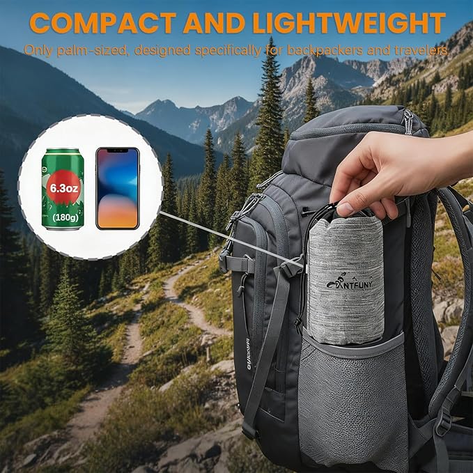 Inflatable Neck Pillow for Camping Backpacking Beach Small Ultralight Portable Hiking Gear Sleeping Bag Pad Fan Foldable Table Stove String Light Toilet Shower Cookware Flashlight Couch Accessories