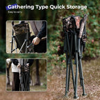 Camping Folding Chair, Heavy Duty Steel Frame Support 400 LBS with Side Pocket and Cup Holder, Portable for Camping, Fishing, Picnic,Camouflage