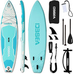 11 ft Extra Wide Inflatable Paddle Board with Accessories, Stand Up Paddleboard for 2 Person, All Around SUP Board for Adults, Fishing, Yoga