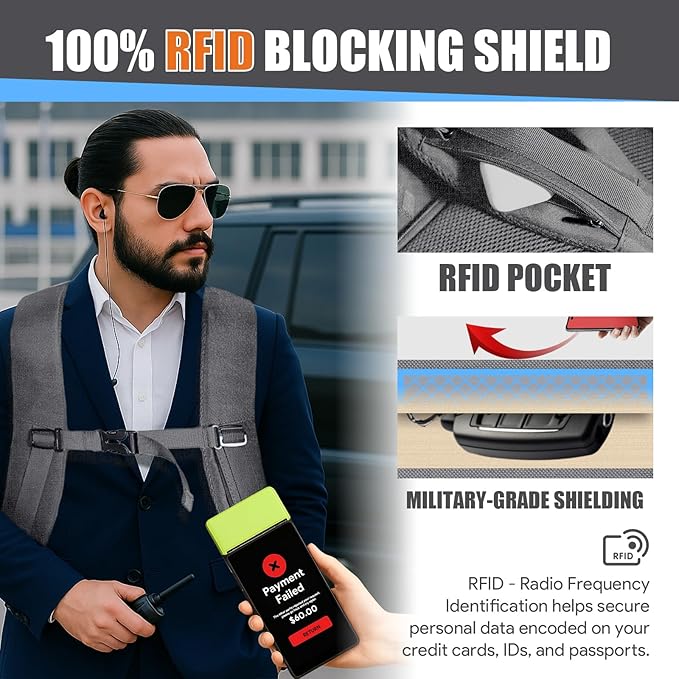 55L Travel Backpack, Carry On Backpack, Expandable 50L - 60L Anti-Theft TSA Flight Approved Large Laptop Bag, Sturdy 18.4 Inch Lightweight Water Resistant Business Bag for Men, Grey