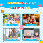 Transformable Fidget Spinner Toys for Kids and Adults,3 Pcs Sensory Toy for Boys Girl ADHD Stress Relief Toys,Fingertip Gyros Travel Toy Party Favors for Teens Birthdays Gifts Easter Present