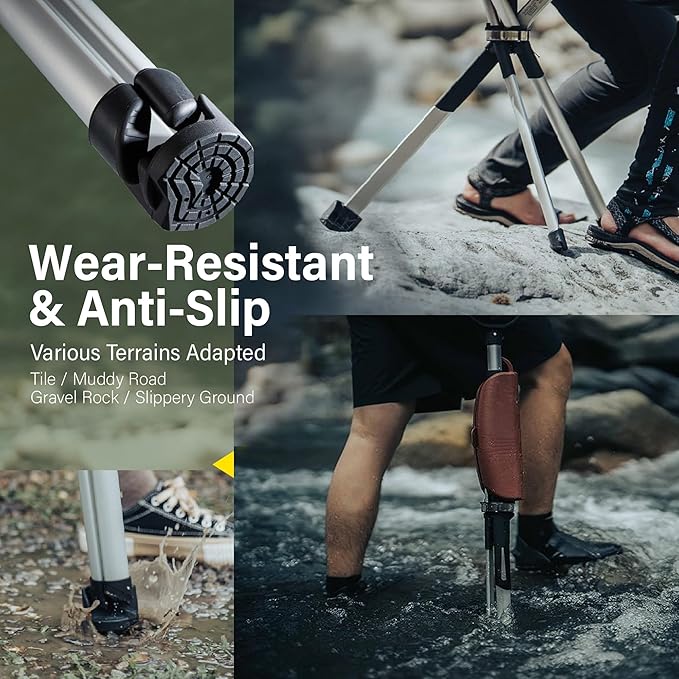 STEP2GOLD Ta-Da Chair Series 2- Portable Walking Stick, Cane with Seat, Foldable Chair, Hiking Stick, for Camping, Hiking, Lightweight Aluminum, Easy Carry, Anti-Slip