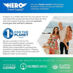 HERO Neck Wallet - RFID Blocking Passport Holder, Easy to Conceal Travel Pouch (Black)