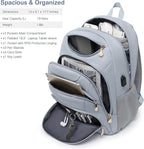 Boavan Laptop Backpack for women, 15.6 inch Laptop Bag with USB Port, Waterproof Travel Work Backpack Purse, Anti-Theft Teacher Nurse Doctor Casual Bookbags Office Business backpack，Blue