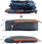 Cipway - 5 Set Compression Packing Cubes for Travel, Ultralight Packing Organizers for Luggage Suitcase & Backpack (Grey), L