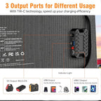 Portable Solar Panel Charger 40W Foldable Solar Panel for Portable Power Station, iPhone, iPad, Laptop, Camping Solar Panels with USB QC 3.0/USB C/18V DC, Solar Panels for Camping Outdoor Van RV Trip