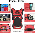 Zavothy 18L Multipurpose Hiking Backpack with 3L Water Bladder – Durable Hydration Backpack with Insulated Bladder Compartment, Hidden Helmet Holder & Rain Cover – for Hiking, Commuting, and Camping