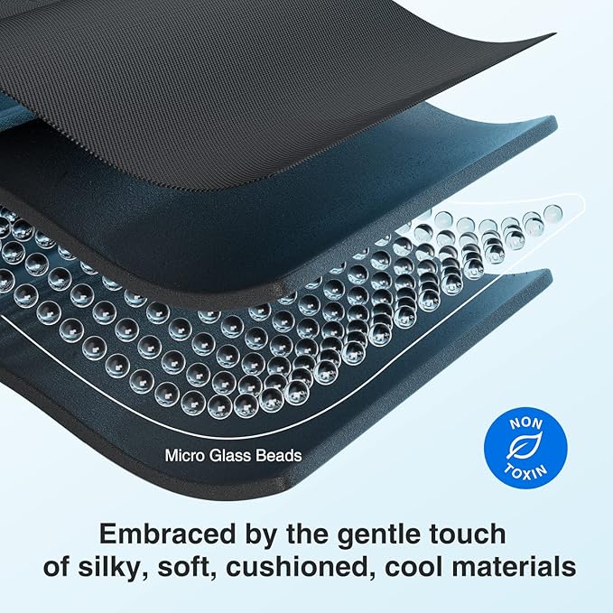 YFONG Weighted Sleep Mask, Women Men 3D Blocking Lights Sleeping Mask (4.2oz/120g), Pressure Relief Night Sleep Eye Mask with Adjustable Strap, Eye Cover Blindfold for Travel Nap Yoga, Black