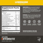 MTN OPS Hydrate Electrolytes Powder Drink Mix, 20 Single Serving On-The-Go Electrolyte Packs with Over 1000mg of Electrolytes per Serving, Lemonade