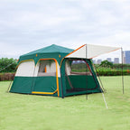 KTT Instant Tent 6 Person(B),Large Family Cabin Tents,Automatic Tent Build Quickly in 60S,2 Rooms,2 Top Windows,3 Doors and 3 Windows with Mesh,Waterproof,Big Tents for Outdoor,Picnic,Camping.