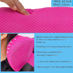 REEZEIVI 1Pack Headrest Pillow for Patio Chaise Lounge,Chaise Lounge Pillows Outdoor 3D air mesh with Elastic Band,Quick Drying and Washable Spa Pillow for Recliner,Beach Chair,Office Chair,Pink