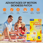LYJEE Motion Sickness Patches: 52 Pcs Sea Sickness Patch for Cruise - Non Drowsy Sea Sickness Patch - Waterproof Motion Sickness Patches for Cruise - Fast Acting & Long Last 72H (13 Packs)