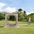 Pop Up Tent，Portable Canopy Tent with Mesh Mosquito Net, Screen House Room Canopy Shade Screen 6 x 6 FT with Carry Bag for Patio, Backyard, Sports & Outdoors Activities, Beige