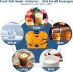 Camping Water Jug 2.1 Gallon CollapsibleWater Container Portable Water Bag for TravelOutdoor Hiking BPA Free Lightweight (Orange (2.1 Gal), 4)