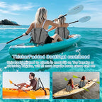 Universal Kayak Seat with Back Support, Comfortable Deluxe Sit-On-Top Canoe Seat for SUP Paddle Board Fishing Boat with 6 Adjustable Straps
