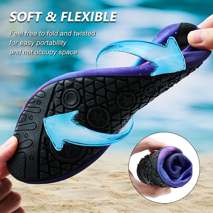 Deevike Water Shoes for Women Men Barefoot Quick-Dry Aqua Socks Slip-on for Beach Swim Surf Yoga Exercise