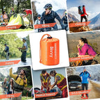 Esky Emergency Sleeping Bag, Portable Emergency Blanket Thermal Bivy Sack, Waterproof Lightweight Survival Gear with Compass for Camping Hiking Outdoor Adventure