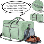 Vomgomfom Travel Duffle Bag for Men,65L 85L 115L Foldable Travel Duffel Bag with Shoes Compartment Overnight Bag for Men Women