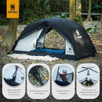 OneTigris Stella 4 Season Camping Tent Backpacking 2 Person Waterproof Lightweight Easy Setup Instant 3000mm Waterproof Rating Outdoor Hiking Tent