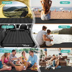 Tesla Model Y Mattress, Inflatable SUV Mattress for Portable Camping Mattress, Foldable Air Mattress with Air Pump and Storage Bag for Tesla Model Y and SUV Travel, Black