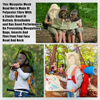 HESTYA 4 Pack Mosquito Bug Net Mesh for Head Mosquito Head Net Face Neck Fly Netting Hood from Insect Bugs Gnats for Outdoor