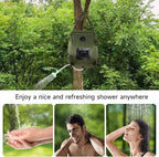 Unniweei Solar Portable Shower Bag, 5 Gal/20L Solar Heating Camping Shower Bag with Removable Hose&On-Off Switchable Shower Head, Compact Camping Shower for Camping, Hiking, Traveling, Beach Swimming