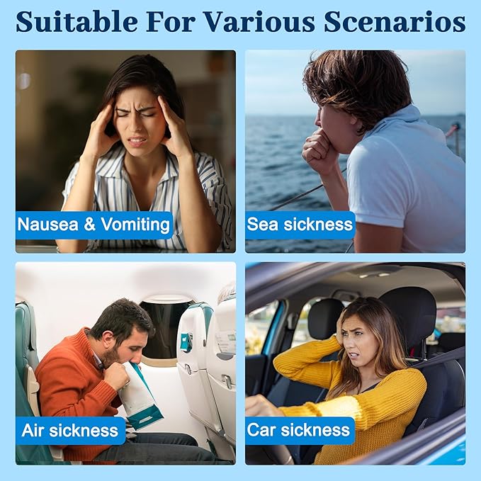 30ct Motion Sickness Patches Non Drowsy, Sea Sickness Patch for Cruise Travel Essentials, Waterproof Patches Behind Ear, Custom Planet Pattern, Long Last 72H