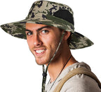 SUN CUBE Wide Brim Sun Hat Men Women, Fishing Hats Sun UV Protection, Mens Hiking Bucket Hat Safari Beach Boonie, UPF 50+