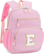Kids Backpack for Girls 5-8, Cute Personalized Elementary Backpack for Kids Birthday Gifts (Pink E)