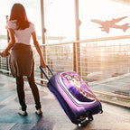 3D Print Design Travel Suitcase Protector Trolley Case Cover 19"-30" Sleeve (M(Fits to 22"-24" Trolley Case), Giraffe(New Version))