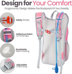 Kids Hydration Backpack with 1.5L Water Bladder Hiking Backpack Lightweight for Boys or Girls Children Biking Climbing Running Cycling